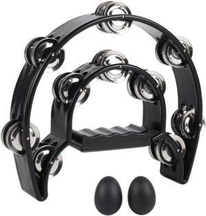 Javik Tambourine Double Row Hand Held Percussion