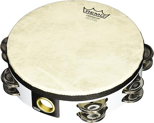 Remo Tambourine, Pretuned, 8" Diameter, 8 Jingles