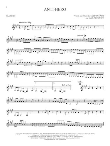 Taylor Swift Music for Clarinet - Image 4