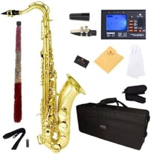 Mendini by Cecilio Tenor Saxophone L+92D B Flat Gold