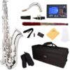 Mendini by Cecilio Tenor Saxophone, L+92D B Flat, Nickel