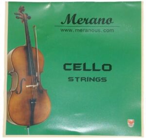 Merano The product title "1/4 Cello String Set" is already within the 4-7 word range and does not require further shortening