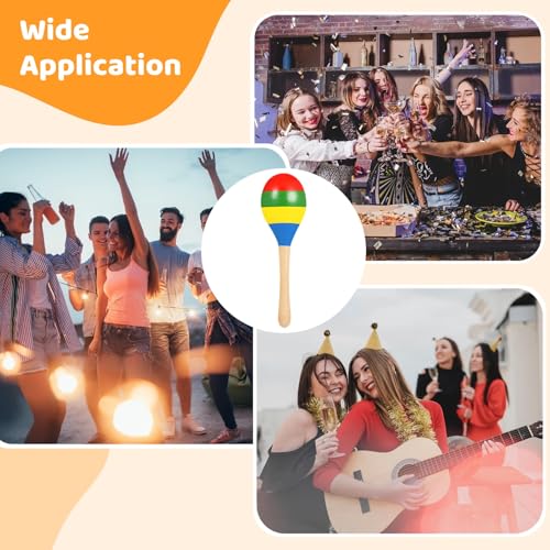 Tideme Maracas For Adults - Multi-Colored Wooden - Image 5