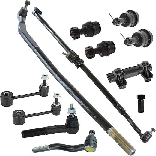 TRQ Tie Rod End Drag Link Ball Joint Kit for Jeep Wrangler JK