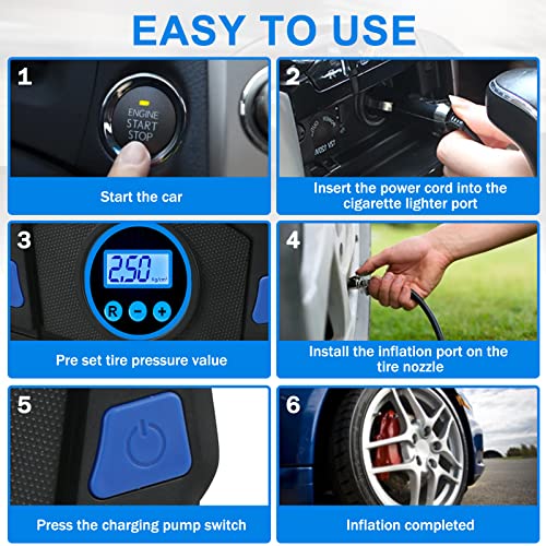 TILIBOTE Portable Tire Inflator & Repair Kit - Image 4