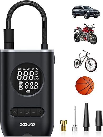 ZGZUXO Tire Inflator 150PSI Cordless Air Pump
