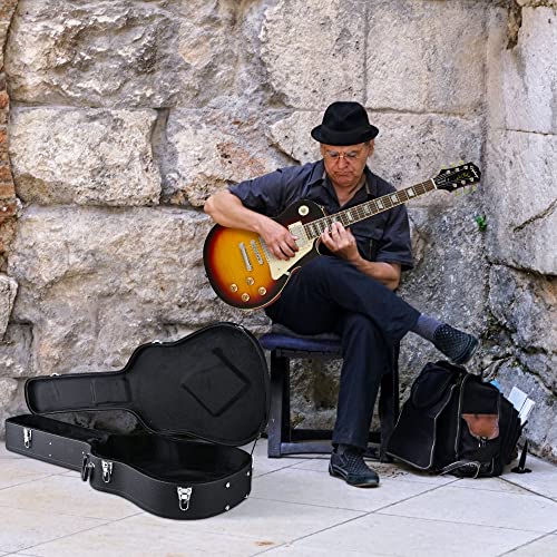 TOPURWAY 41" Acoustic Guitar Hard Shell Case, Black - Image 3