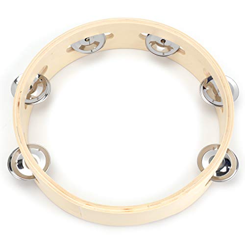 Tosnail 8" Wood Tambourine - 2 Pack - Image 3