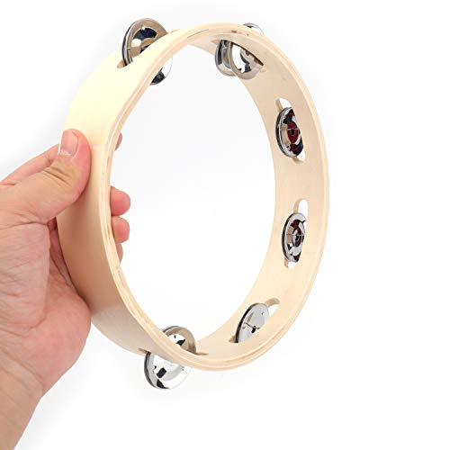 Tosnail 8" Wood Tambourine - 2 Pack - Image 4