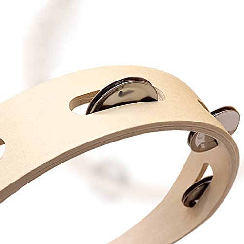 Tosnail 8" Wood Tambourine - 2 Pack - Image 5