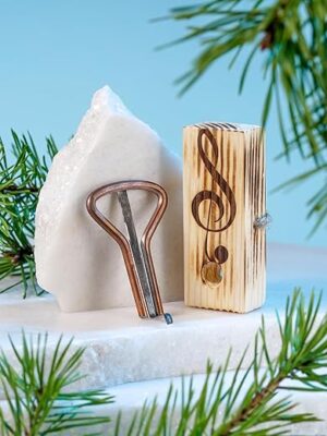 Shamanicshop Treble Clef Jewish Harp With Case
