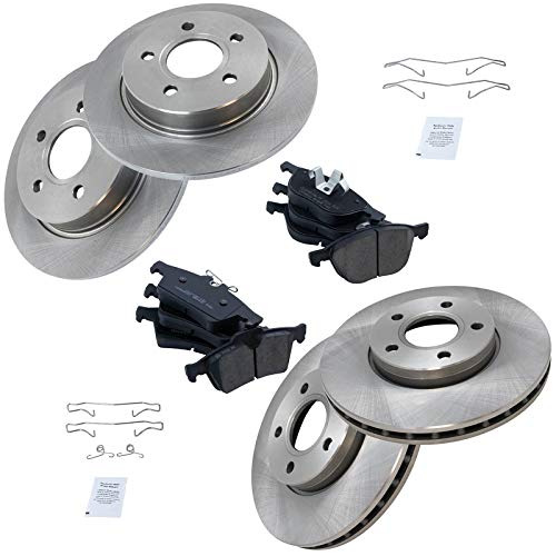 TRQ Front & Rear Brake Pad & Rotor Kit For 2012-2018 Ford Focus - Image 2