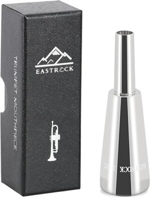 EASTROCK Trumpet Mouthpiece 1.5C Brass Silver