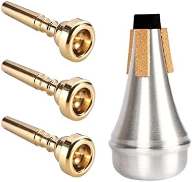 Kuylive Trumpet Mouthpiece Set With Mute Silencer