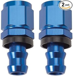 Edelbrock Twist-Lok Red/Blue -6AN Straight Hose End