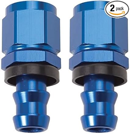 Edelbrock Twist-Lok Red/Blue -6AN Straight Hose End
