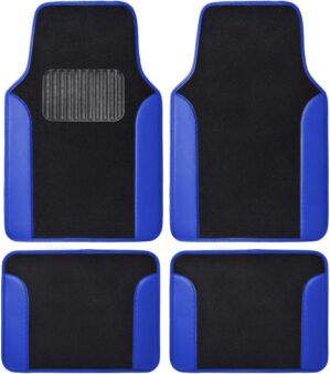 BDK Two-Tone Carpet Car Floor Mats