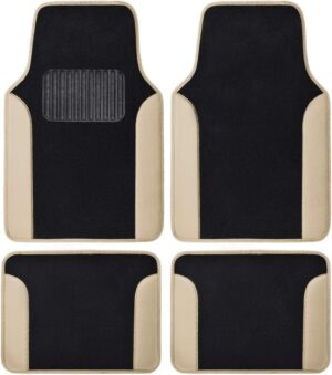BDK Two-Tone Carpet Car Floor Mats