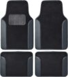 BDK Two-Tone Carpet Car Floor Mats (Gray)