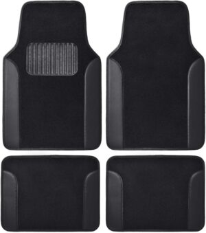 BDK Two-Tone Carpet Floor Mat Set