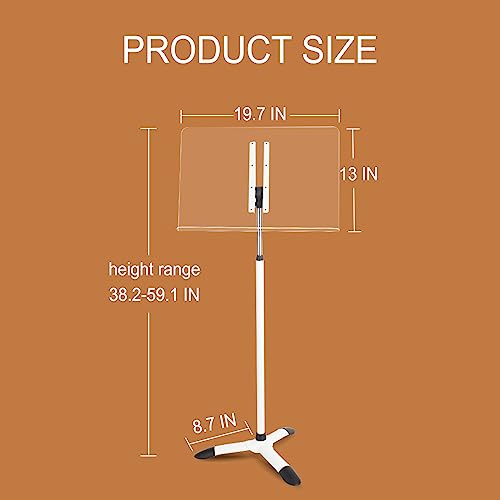 TXGJWRA Adjustable Transparent Acrylic Music Stand - Image 2