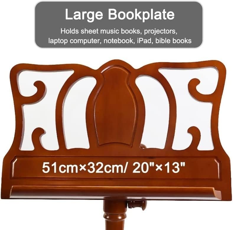 TXGJWRA Vintage Wooden Adjustable Sheet Music Stand - Image 3