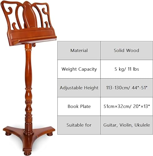 TXGJWRA Vintage Wooden Adjustable Sheet Music Stand - Image 2