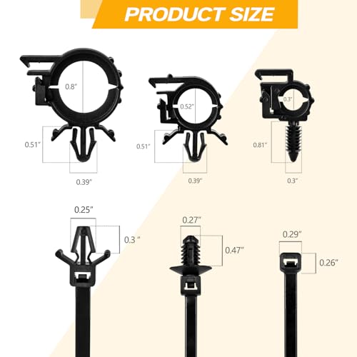 UNIGT Push Mount Cable Zip Tie Clips - Image 5