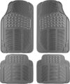 OxGord Universal Fit 4-Piece Rubber Floor Mat (Gray)