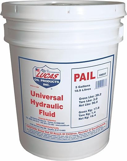 Lucas Oil Universal Hydraulic Fluid 5 Gallon Pail