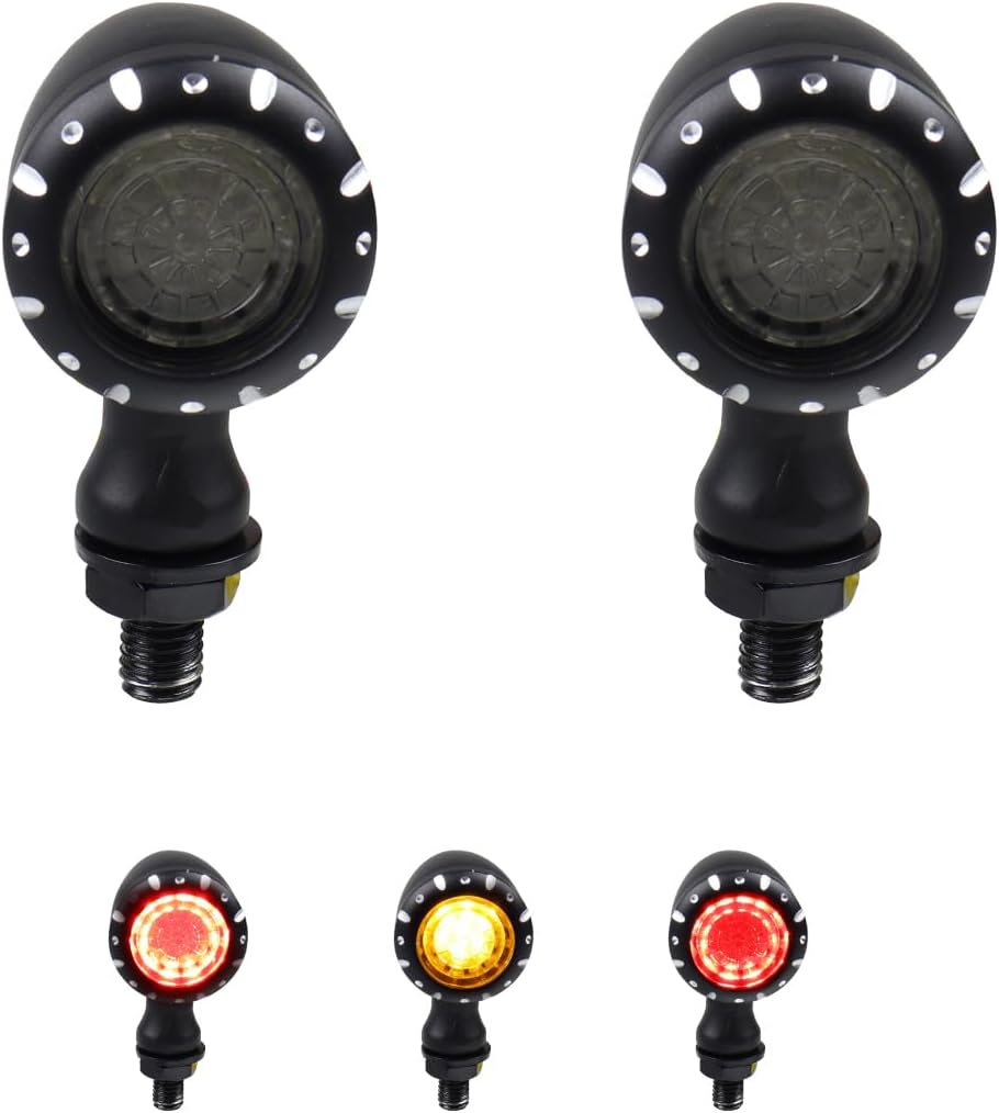 LIUJJYH Universal Rear LED Turn Signals Brake Lights