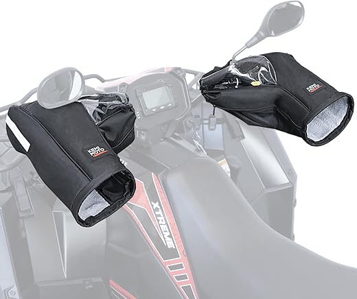 KEMIMOTO Upgraded ATV Windproof Handlebar Gauntlets