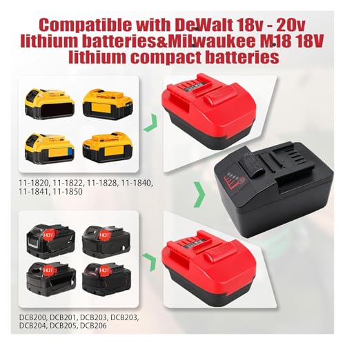URUN 18V CTB8185 CTB7185 Adapter, Fit 18v-20v M18 Batteries - Image 3