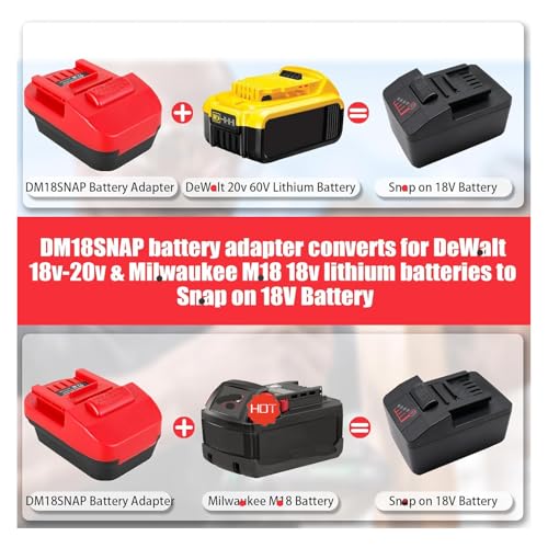 URUN 18V CTB8185 CTB7185 Adapter, Fit 18v-20v M18 Batteries - Image 2