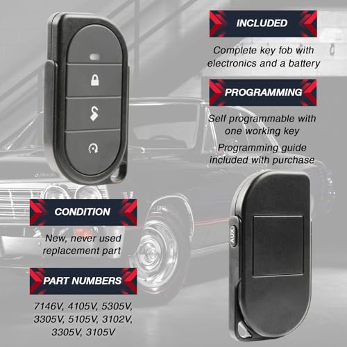USARemote Keyless Entry Remote Car Key Fob Replacement 7146V - Image 4