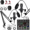 CofeLife V8s DJ Mixer With BM-800 Microphone