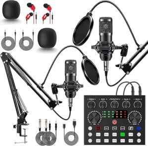 CofeLife V8s DJ Mixer With BM-800 Microphone