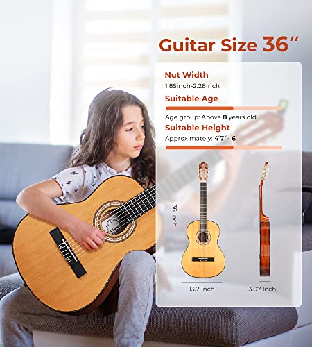 Vangoa Classical 3/4 Acoustic Guitar Bundle - Image 4