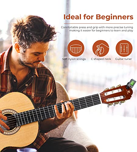 Vangoa Classical 39 Inch Nylon String Guitar Bundle - Image 4