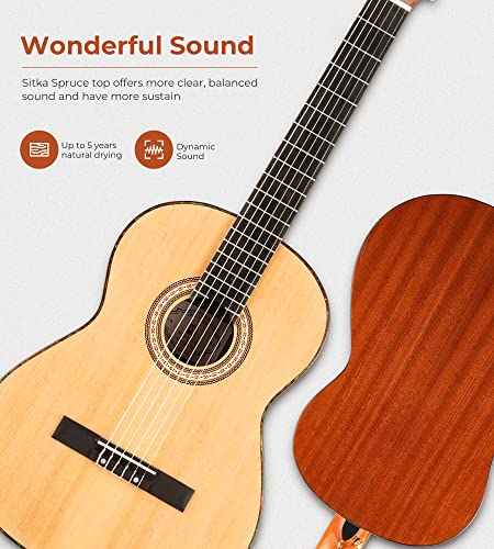 Vangoa Classical 39 Inch Nylon String Guitar Bundle - Image 2
