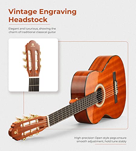 Vangoa Classical Guitar 4/4, 39 Inch Nylon - Image 4