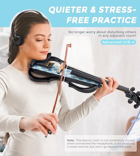 Vangoa Electric Violin Kit For Beginners, Blue - Image 2