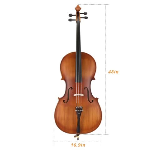 Vasitelan Full Size Acoustic Cello With Case - Image 2