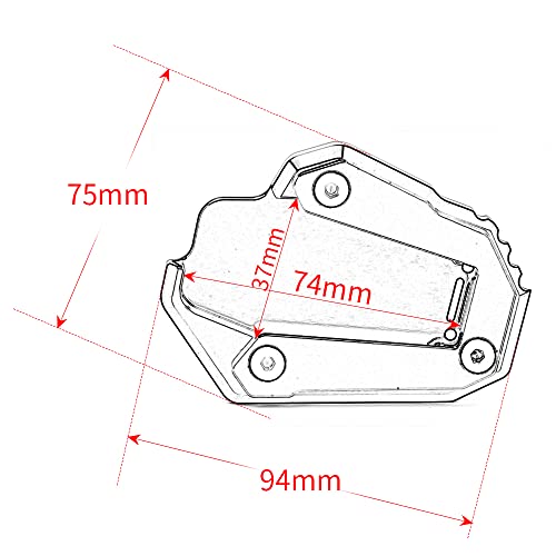 velospeed Ducati Monster CNC Kickstand Enlarge Plate - Image 5