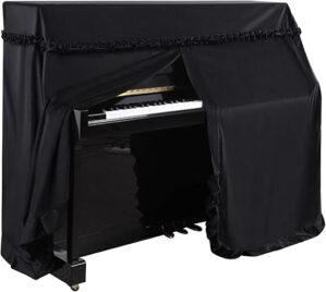 yajun Velvet Black Upright Piano Dust Cover