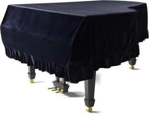 Monkeysell Velvet Grand Piano Dustproof Cover (L-BLACK)