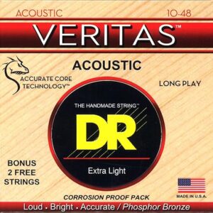 DR Strings Veritas Phosphor Bronze Acoustic Guitar Strings 10-48