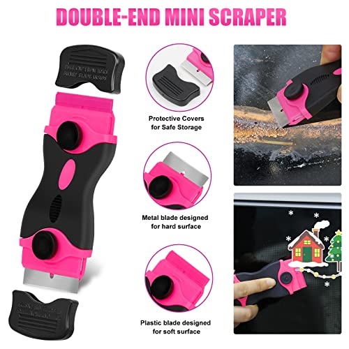 Viewsun Pink Car Cleaning Kit, 19PCS Detailing Set - Image 3