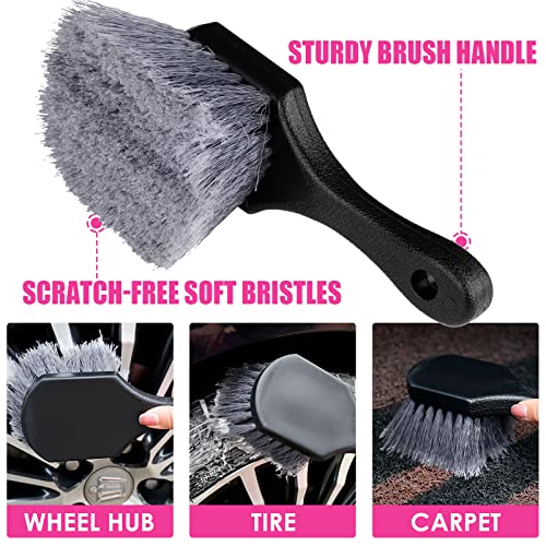 Viewsun Pink Car Cleaning Kit, 19PCS Detailing Set - Image 4