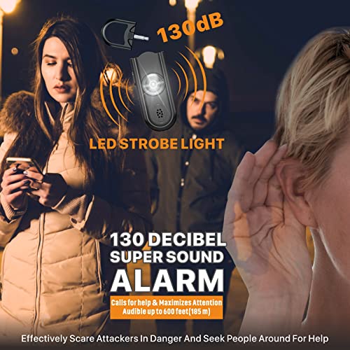 VIGOROAD Personal Alarm Keychain with LED Light - Image 2